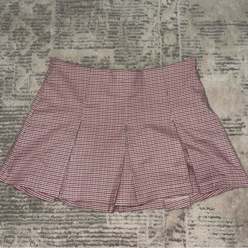 Urban Outfitters Red and White Checkered Skort
